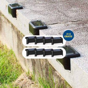 PatioLights, set de 4 lumini LED soalre pentru grădină rezistente la apă (1+1 GRATUIT )
