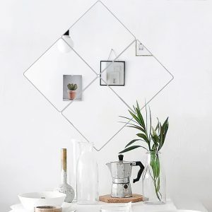 ReflectMirror, autocolante de perete cu efect de oglindă (4 bucăți)