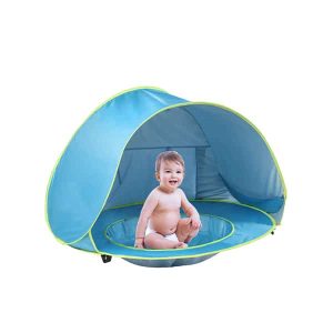 BabyTent, cortul pentru plajă cu proteție împotriva UV și piscină pentru bebeluși și copii mici