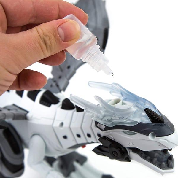 DinoStar, un dinozaur robot de jucărie pentru copii care scuipă aburi, se mișcă și răcnește precum un dinozaur adevărat!