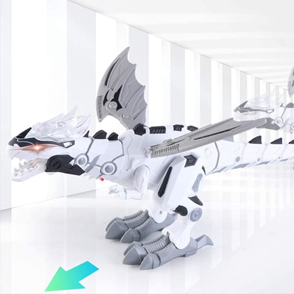 DinoStar, un dinozaur robot de jucărie pentru copii care scuipă aburi, se mișcă și răcnește precum un dinozaur adevărat!