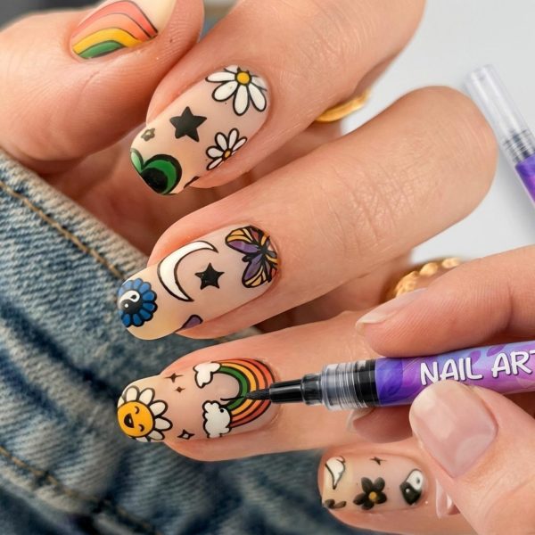 LUMINAILS fixy na nail art při použití